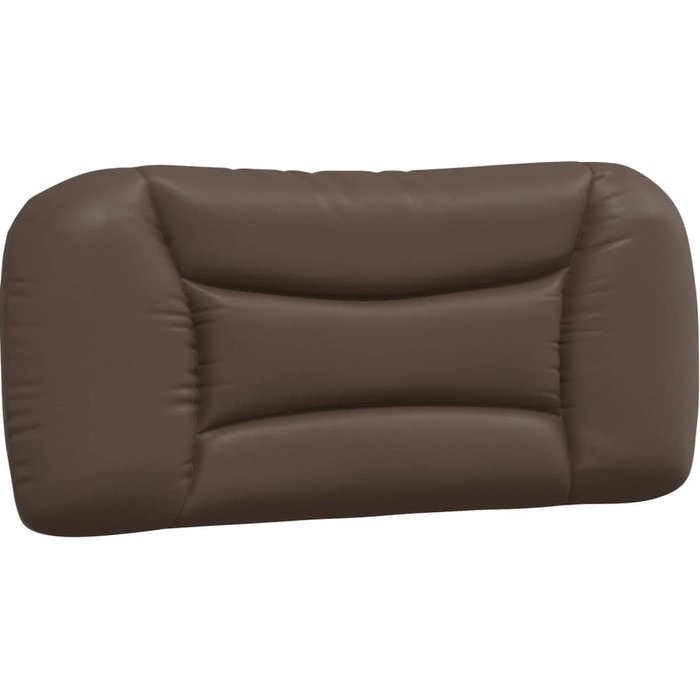 Cabecero de cama acolchado cuero sintético marrón 80 cm - comfortxl