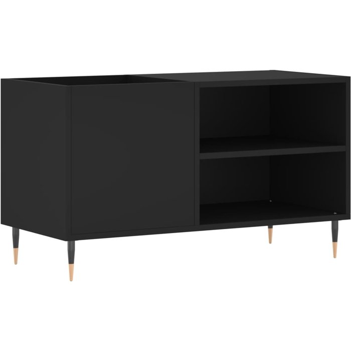 Mueble de discos madera de ingeniería negro 85x38x48 cm – comfortxl