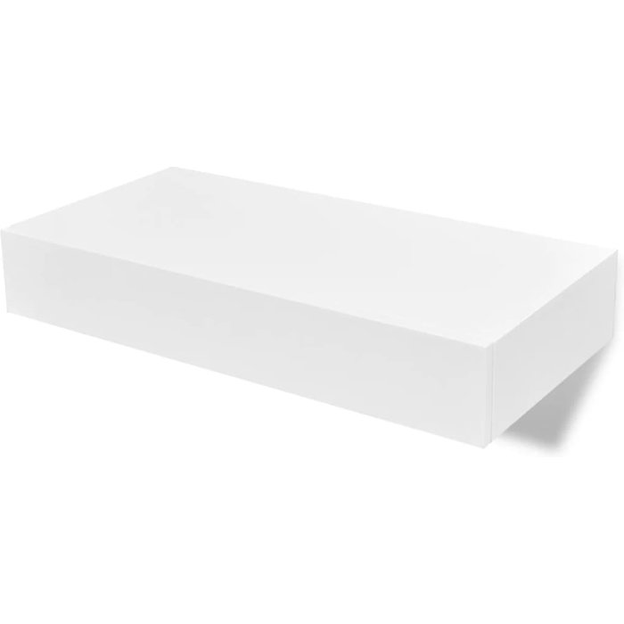 Estantes de pared flotantes con cajones 2 uds blanco 48 cm- comfortxl