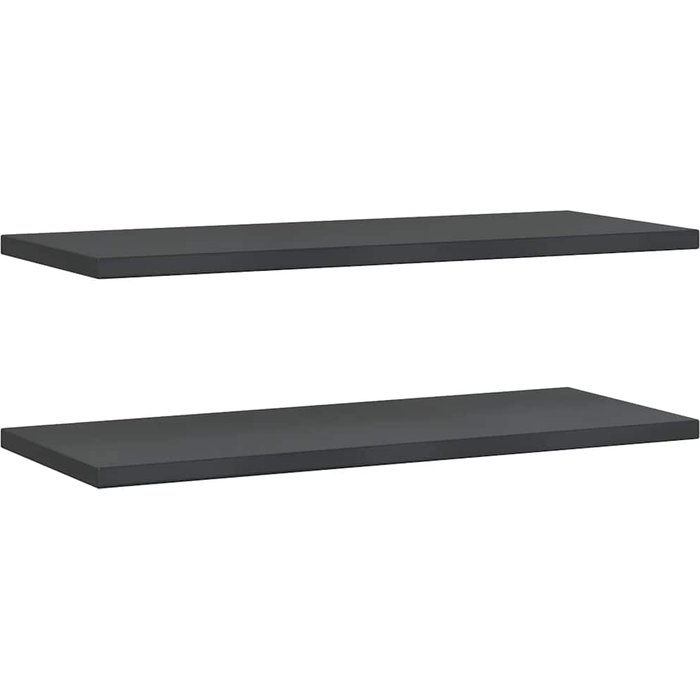 Estantes de pared 2 uds acero inoxidable negro 100x40x3 cm - comfortxl
