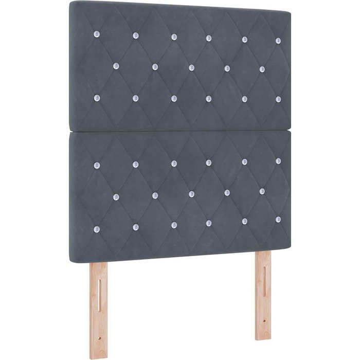 Cabecero cama - mueble cabecero gris oscuro 80 cm terciopelo
