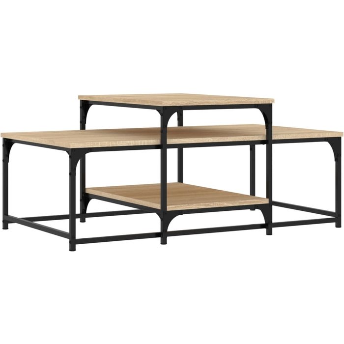Mesa de centro de madera de ingeniería de roble sonoma 102x60x45 cm - comfortxl