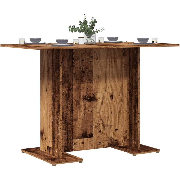 Mesa de comedor de madera antigua 110 x 60 x 75 cm madera contrachapada