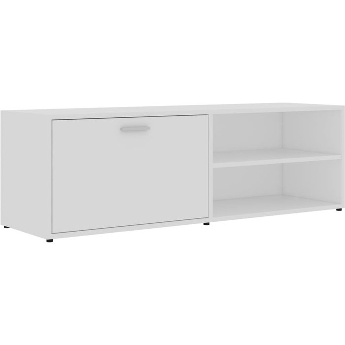 Mueble de tv de contrachapado blanco 120x34x37 cm - comfortxl