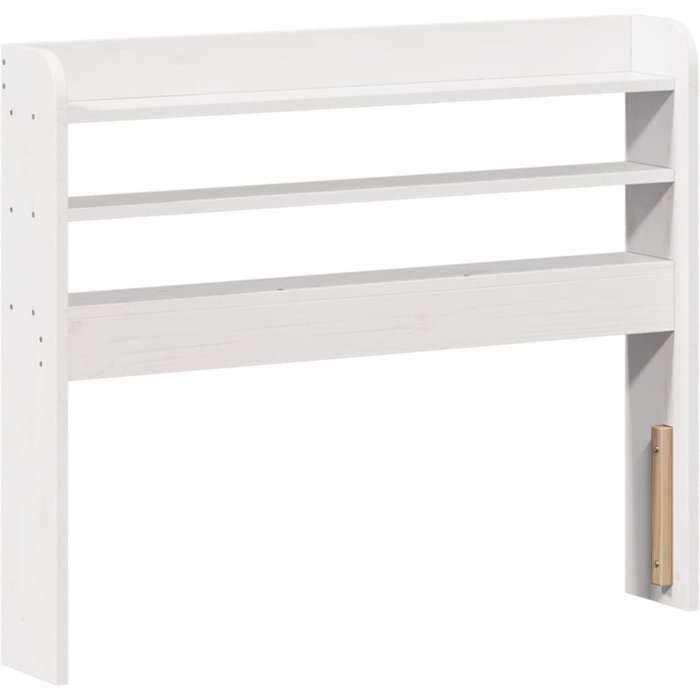 Cabecero con estantes en madera maciza de pino blanco 75 cm - comfortxl