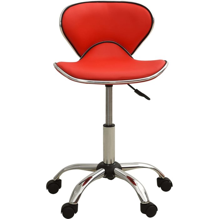 Silla de oficina | sillón oficina de cuero sintético rojo cfw577384