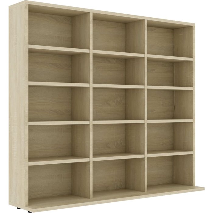 Estantería para cd contrachapada color roble 102x23x89,5 cm – comfortxl