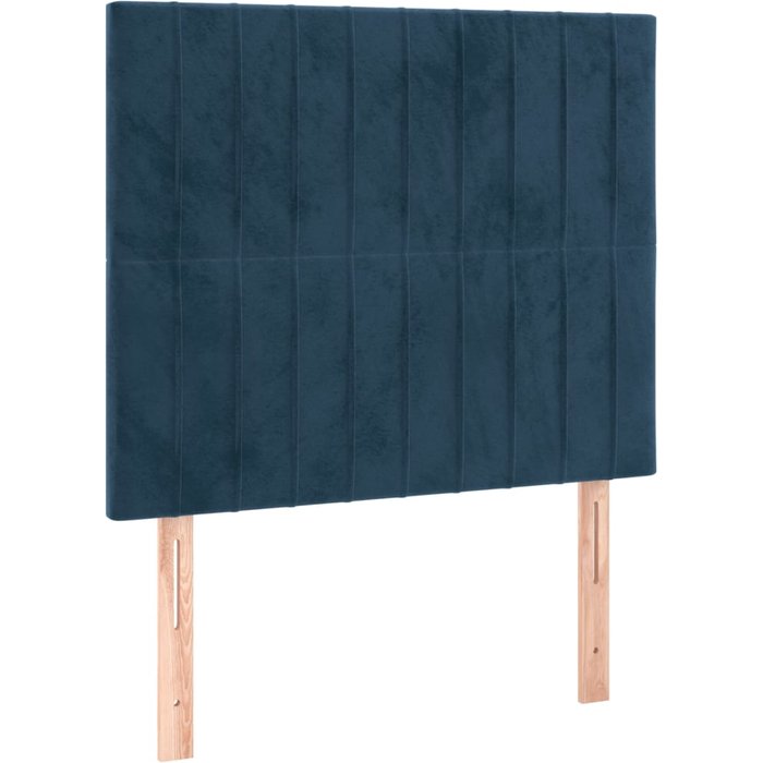 Cabecero de cama - mueble cabecero azul oscuro 80x5x118/128 cm terciopelo