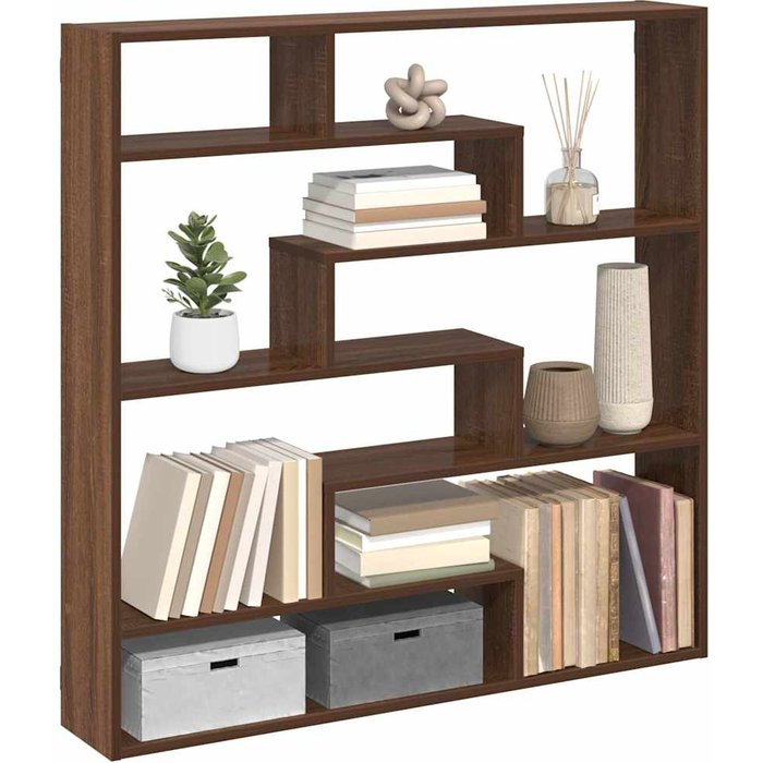 Maison exclusive - estante cubo de pared 7 compartimentos madera roble marrón