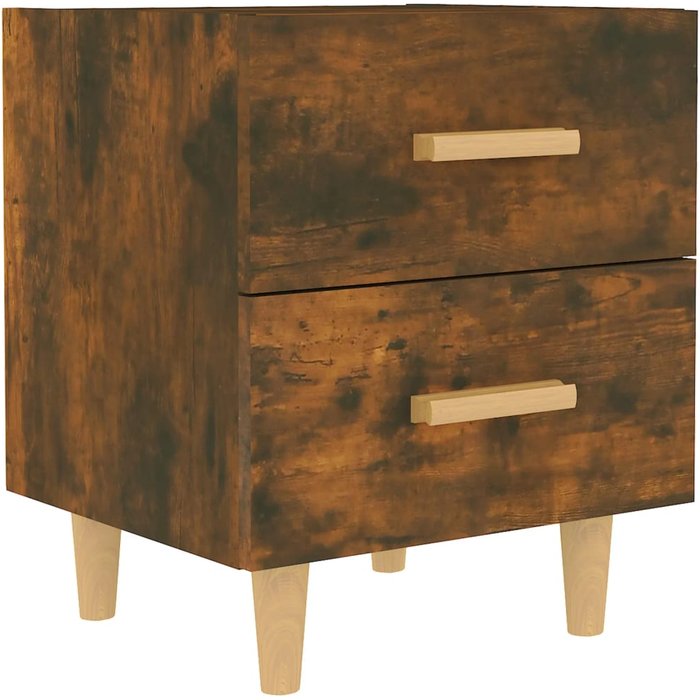 Mesita de noche color roble ahumado 40x35x47,5 cm - comfortxl