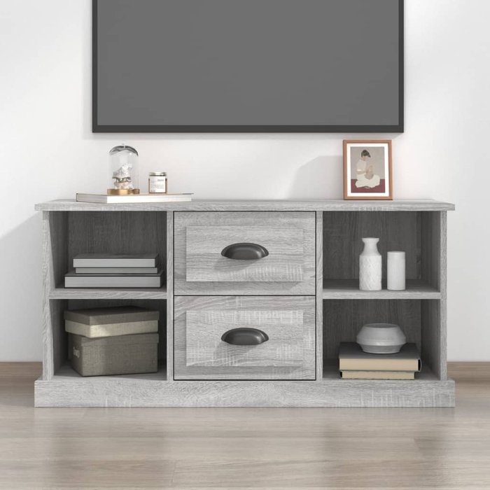Vidaxl mueble para tv madera contrachapada gris sonoma 99,5x35,5x48 cm
