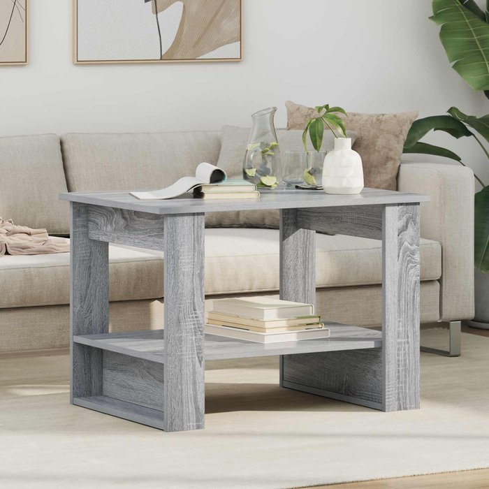 Maison exclusive - mesa de café gris sonoma 72 x 50 x 50 cm madera de ingeniería