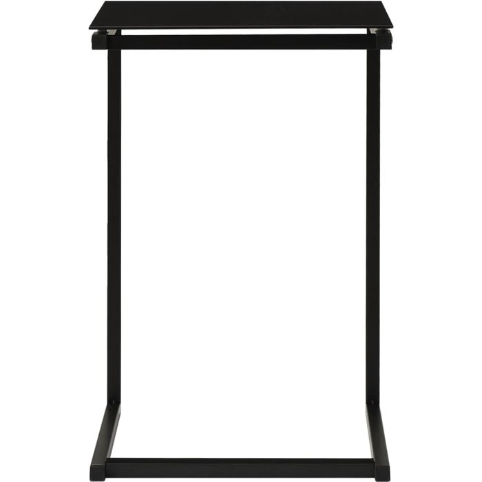 Mesa auxiliar de vidrio templado negro 40x40x60 cm - comfortxl