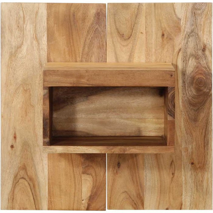 Mesita de noche madera maciza de acacia 50x27x50 cm - comfortxl