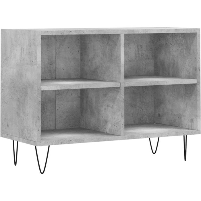 Mueble tv de madera laminada gris hormigón 69,5x30x50 cm - comfortxl
