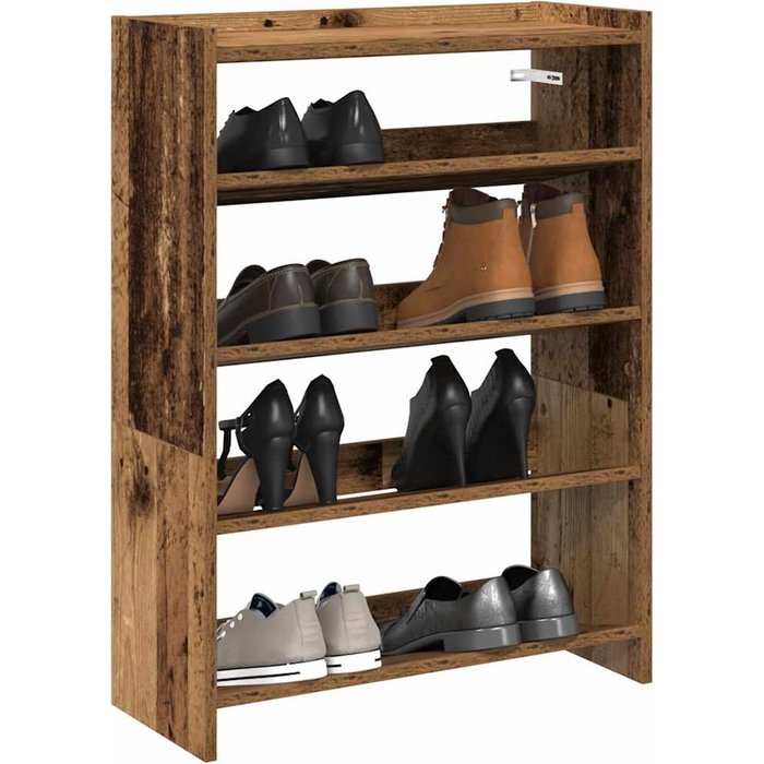 Zapatero, madera envejecida, 60x25x81 cm, madera de ingeniería.