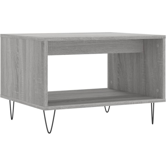 Mesa de centro madera de ingeniería gris sonoma 60x50x40 cm