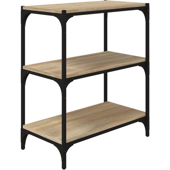 Estantería contrachapada y acero roble sonoma 60x33x70,5 cm – comfortxl