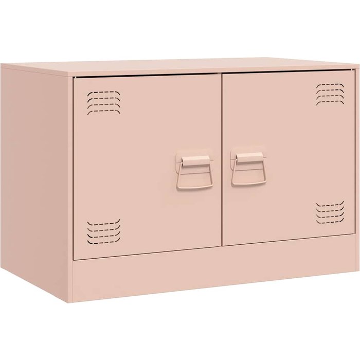 Mueble para tv de acero rosa 67x39x44 cm - comfortxl