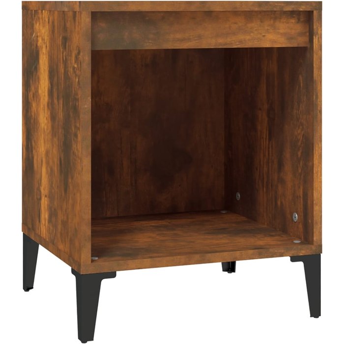 Mesita de noche roble ahumado 40x35x50 cm - comfortxl