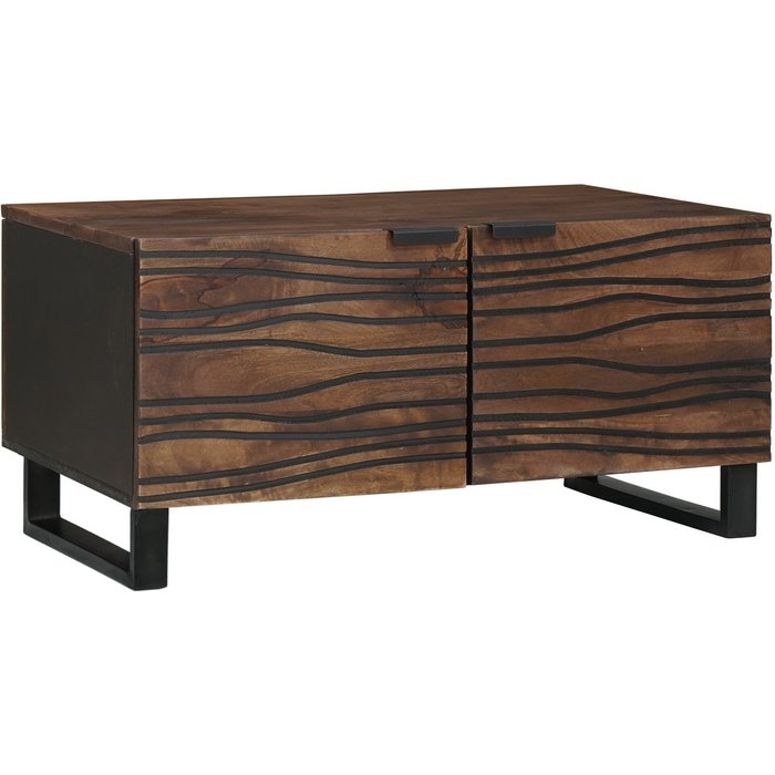 Mesa de café marrón y negro 80 x 50 x 40 cm vidaxl