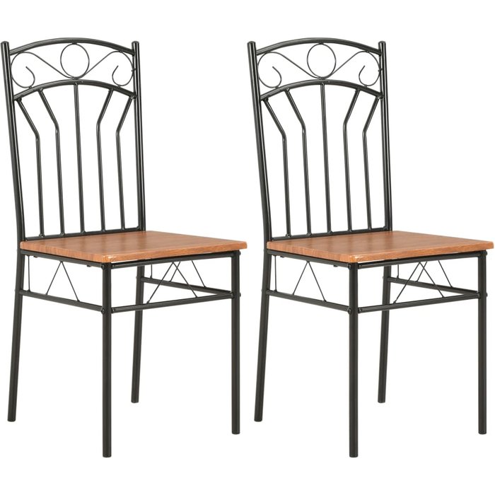 Sillas de comedor 2 unidades mdf marrón vidaxl