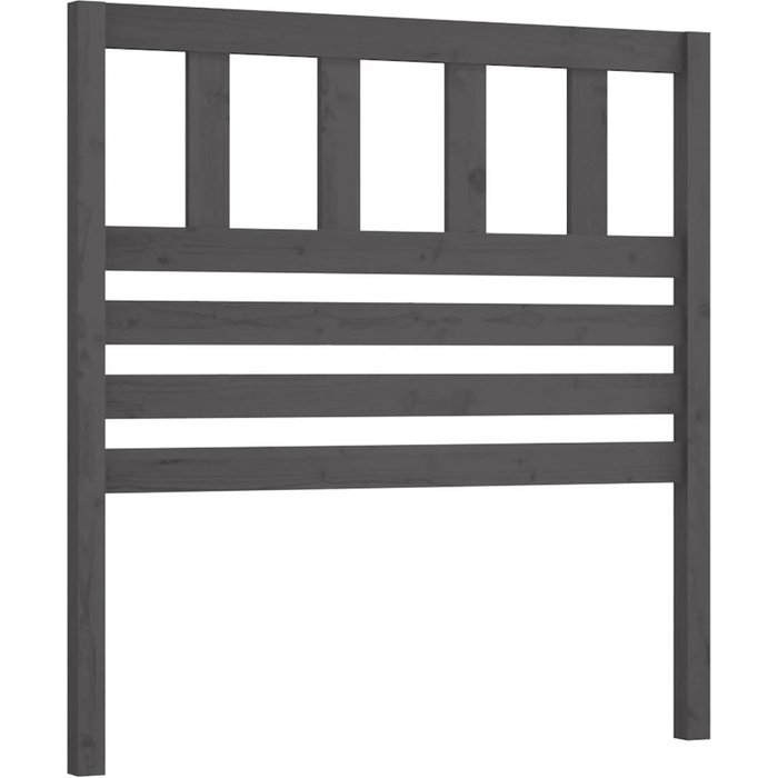 Cabecero de cama - mueble cabecero madera maciza de pino gris 81x4x100 cm