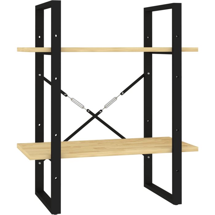 Estantería de 2 niveles madera maciza de pino 60x30x70 cm – comfortxl