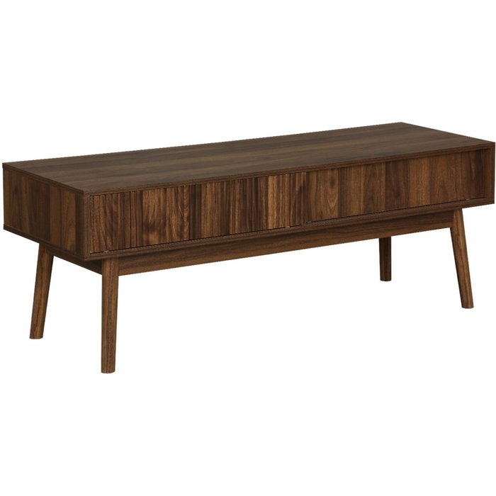 Mueble tv escandinavo efecto madera, 115cm, linear, madera oscura, 115x40x48 cm