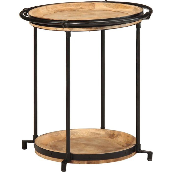 Mesa auxiliar madera maciza de mango ø55x60 cm vidaxl