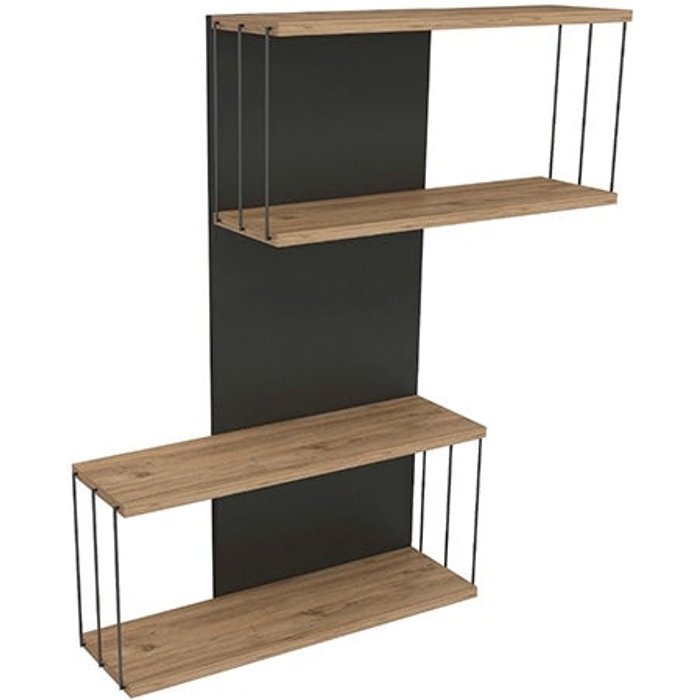 Estante de pared destan roble antracita