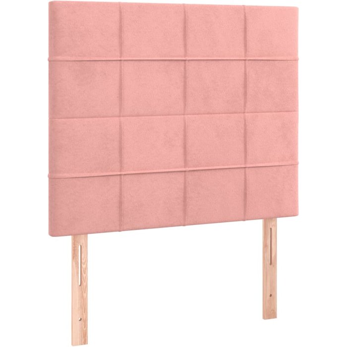 Cabecero de cama - mueble cabecero rosa 80x5x118/128 cm terciopelo
