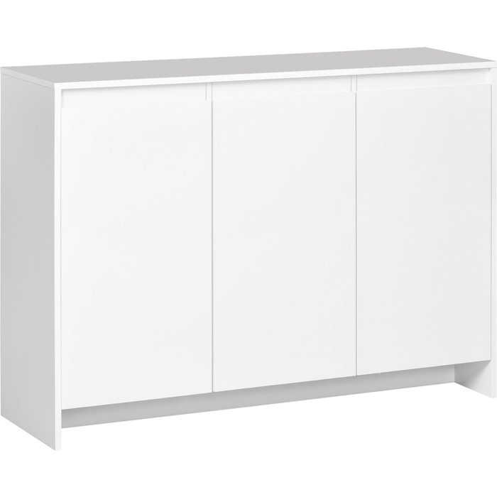 Aparador de cocina homcom melamina de madera blanco 120x35x85 cm 835-940v00wt