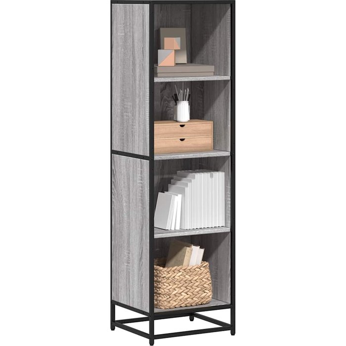Maison exclusive - estantería madera ingeniería gris sonoma 40x35x139 cm
