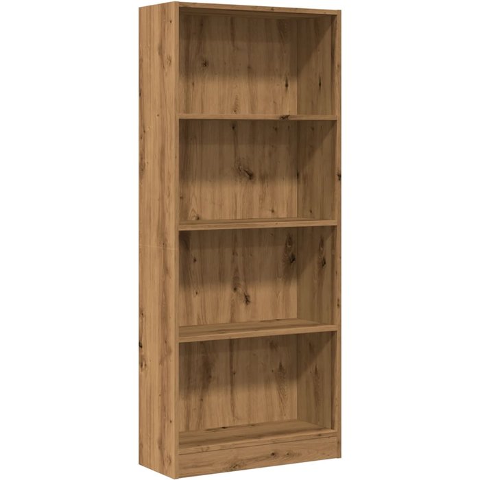 Estantería de madera de ingeniería roble artesanal 60x24x143 cm – comfortxl