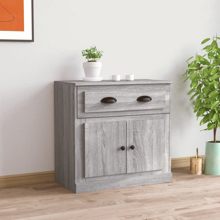 Maison exclusive - aparador de madera contrachapada gris sonoma 70x35,5x67,5 cm