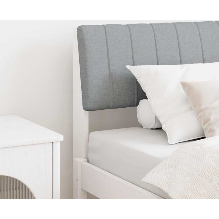 Maison exclusive - cabecero tapizado gris claro 100 cm madera de pino macizo