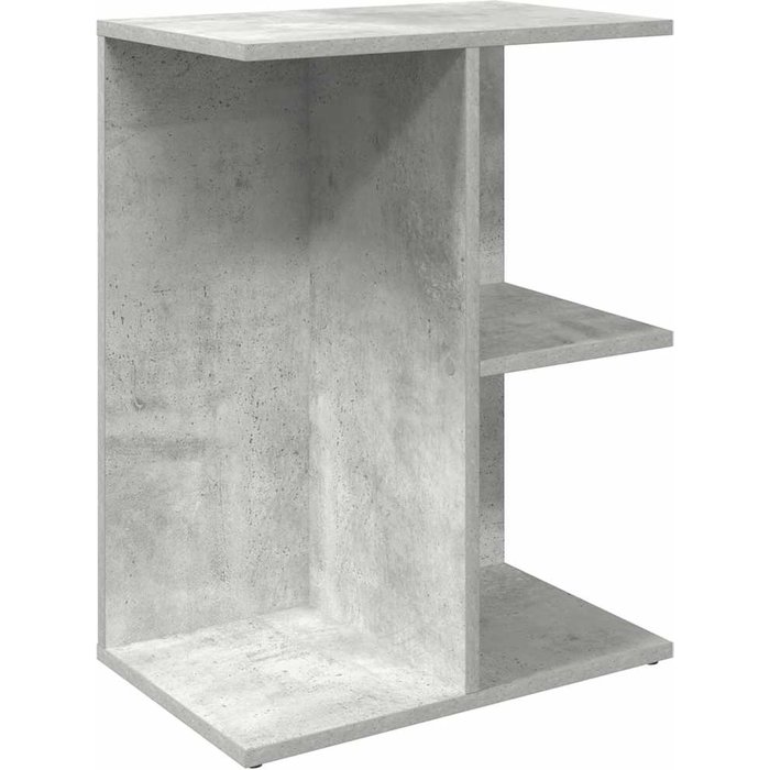 Mesita de noche madera contrachapada gris hormigón 46,5x29x61cm - comfortxl