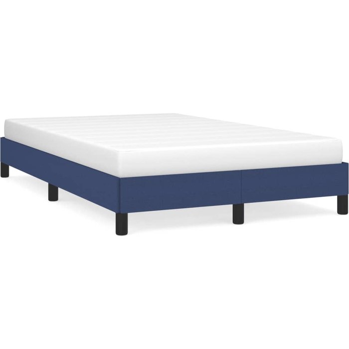 Estructura de cama sin colchón tela azul 120x190 cm — comfortxl