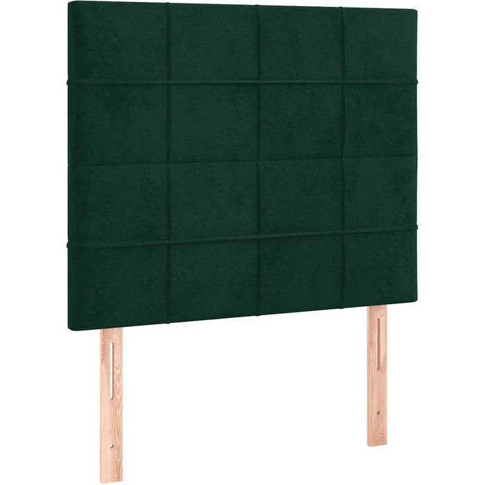 Cabecero cama - mueble cabecero terciopelo verde oscuro 90x5x118/128 cm