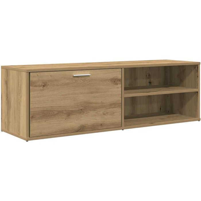 Mueble de tv madera de ingeniería roble artesanal 120x34x37 cm - comfortxl