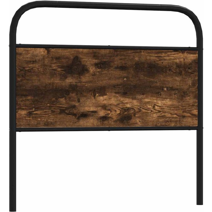 Cabecero de roble ahumado 107 cm acero y madera contrachapada