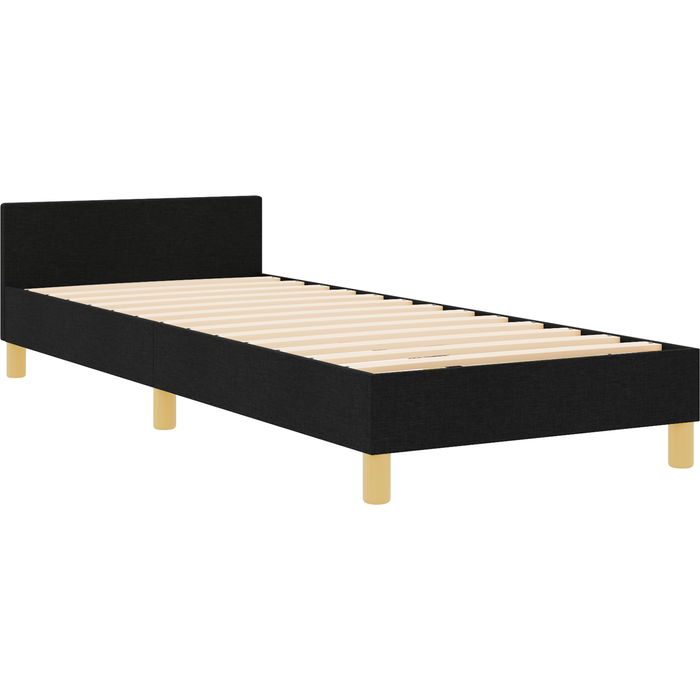 Estructura de cama con cabecera negro 80 x 200 cm tela vidaxl