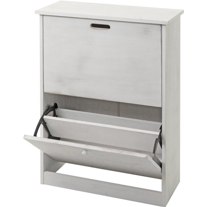 Zapatero 81x60x25 cm mdf blanco envejecido 04_0005895