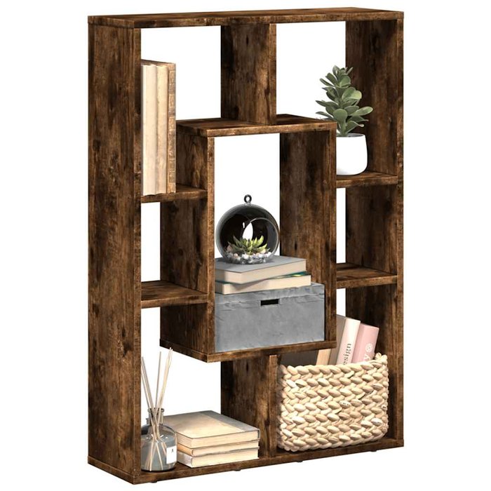 Librería de roble ahumado, 63x20x90 cm, madera de ingeniería. - pangivo
