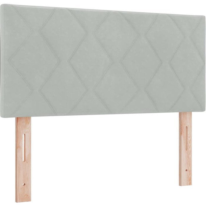 Cabecero cama - mueble cabecero gris claro 100 cm terciopelo