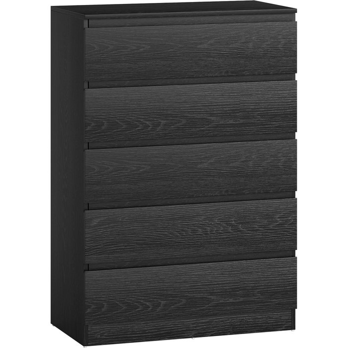 Cómoda homcom melmina de madera negro 77x40x111.5 cm 83b-628v00bk