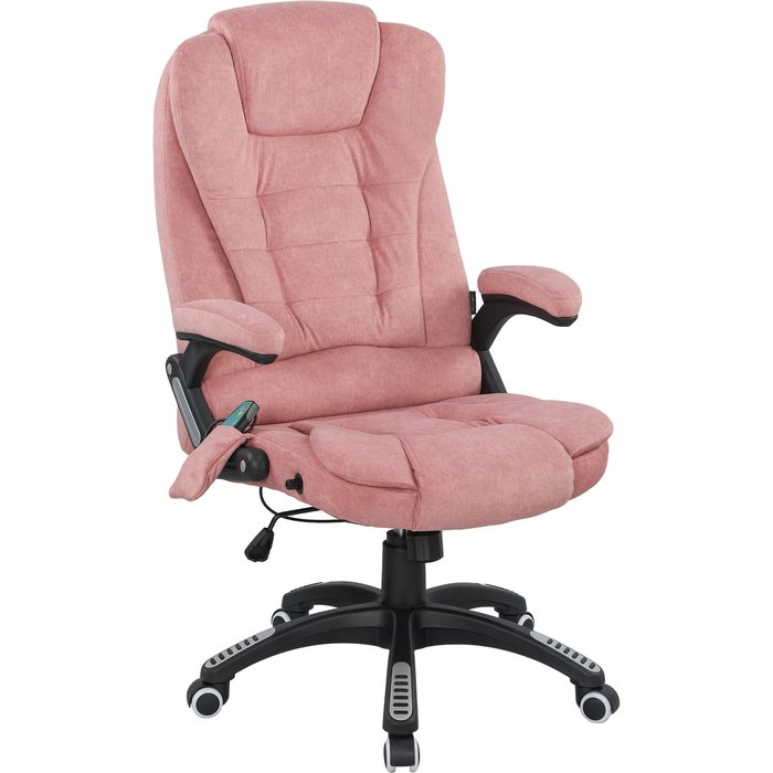 Silla de masaje vinsetto terciopelo estampado, pu rosa 65x71x120 cm 921-171v96pk