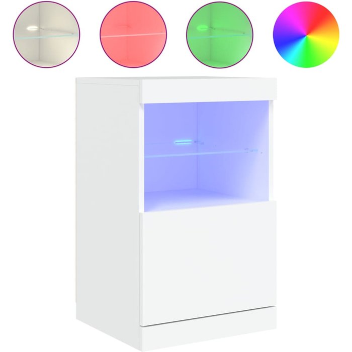 Aparador con luces led blanco 41x37x67 cm - comfortxl