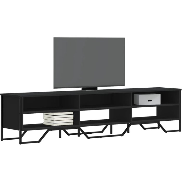 Mueble tv negro 180x34x41 cm de madera contrachapada